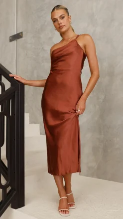 Alive Girl Sale Evening|Sale Dresses^Josephina Midi Dress - Rust
