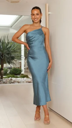Alive Girl Sale Evening|Sale Dresses^Josephina Midi Dress - Steel Blue