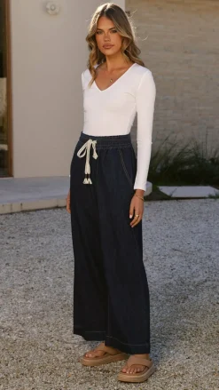 Fashion Allied The Denim Edit|Bottoms^Josephine Pants - Indigo Denim