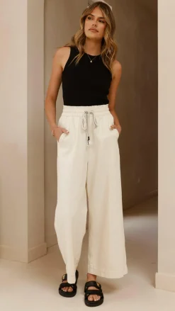 Fashion Allied The Denim Edit|Bottoms^Josephine Pants - Off White Denim