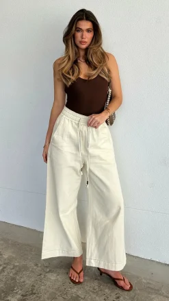 Fashion Allied The Denim Edit|Bottoms^Josephine Pants - Off White Denim