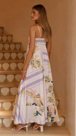 YH AND CO Dresses|Maxi^Kaethe Maxi Dress - Beige/Lilac