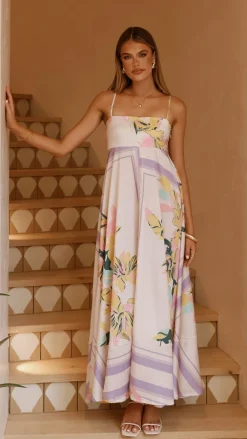 YH AND CO Dresses|Maxi^Kaethe Maxi Dress - Beige/Lilac