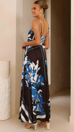 YH AND CO Dresses|Maxi^Kaethe Maxi Dress - Black/Blue