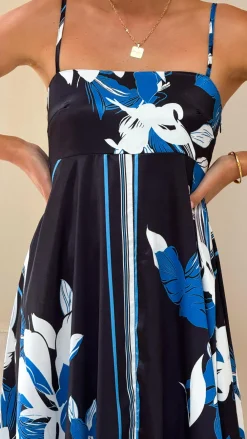 YH AND CO Dresses|Maxi^Kaethe Maxi Dress - Black/Blue