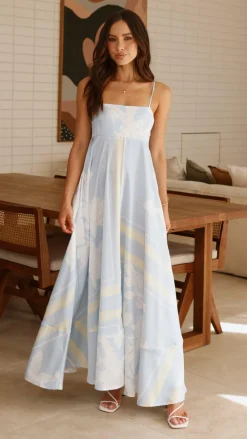 YH AND CO Dresses|Maxi^Kaethe Maxi Dress - Blue/Yellow