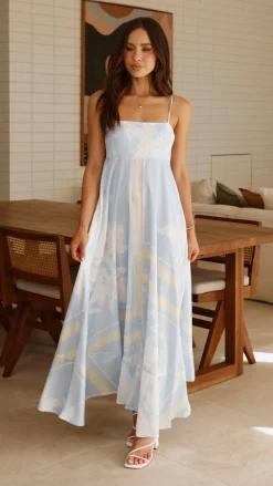 YH AND CO Dresses|Maxi^Kaethe Maxi Dress - Blue/Yellow