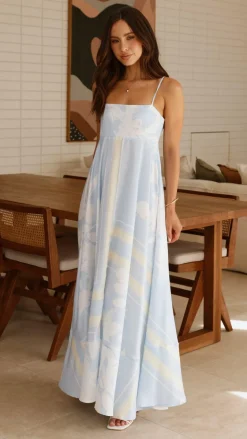 YH AND CO Dresses|Maxi^Kaethe Maxi Dress - Blue/Yellow