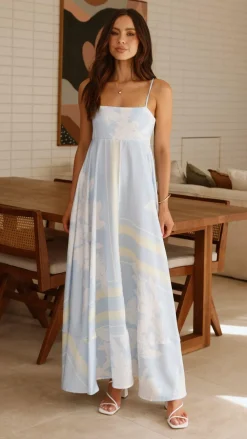 YH AND CO Dresses|Maxi^Kaethe Maxi Dress - Blue/Yellow
