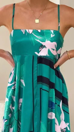 YH AND CO Dresses|Maxi^Kaethe Maxi Dress - Green/Pink
