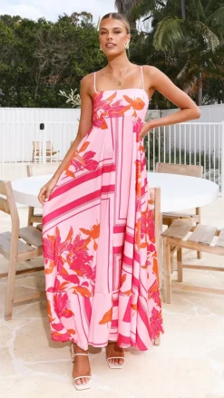 YH AND CO Dresses|Maxi^Kaethe Maxi Dress - Pink/Orange