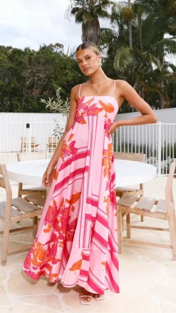 YH AND CO Dresses|Maxi^Kaethe Maxi Dress - Pink/Orange