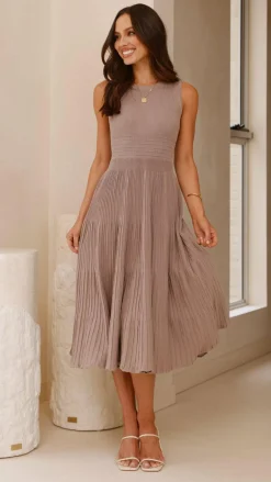 My Girl Knit Dresses|Knitwear^Kaida Midi Dress - Mocha