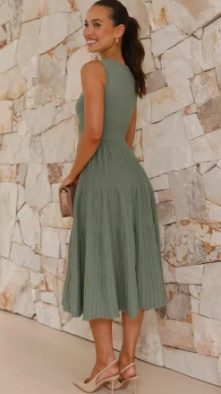 My Girl Knit Dresses|Knitwear^Kaida Midi Dress - Olive