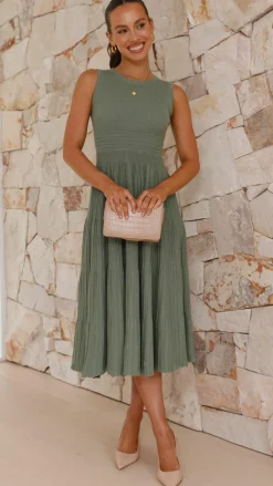 My Girl Knit Dresses|Knitwear^Kaida Midi Dress - Olive