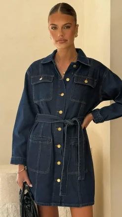 Fashion Allied Sale Dresses^Kailas Mini Dress - Indigo Denim