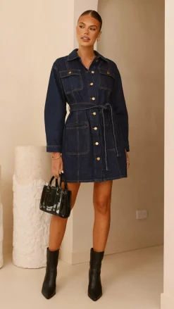 Fashion Allied Sale Dresses^Kailas Mini Dress - Indigo Denim