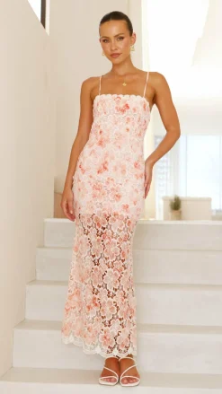 Main St Sale Dresses^Kalista Maxi Dress - Orange Floral