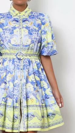 Bubblegum Dresses|Mini^Kalliope Mini Dress - Blue/Yellow