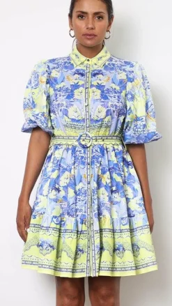 Bubblegum Dresses|Mini^Kalliope Mini Dress - Blue/Yellow