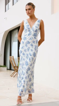 SASHA (BNE) Sale Dresses^Kamala Maxi Dress - Blue Floral