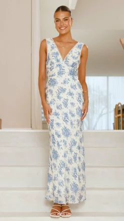 SASHA (BNE) Sale Dresses^Kamala Maxi Dress - Blue Floral