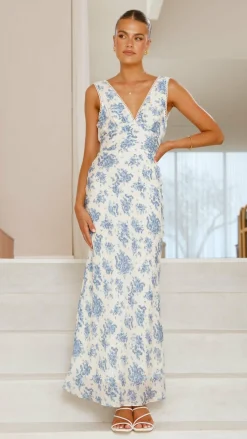 SASHA (BNE) Sale Dresses^Kamala Maxi Dress - Blue Floral