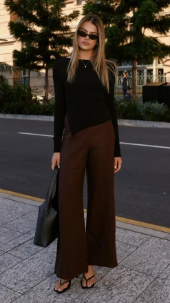 Fashion Allied Sets|Bottoms^Karah Pants - Chocolate
