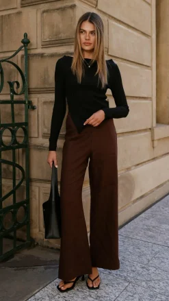 Fashion Allied Sets|Bottoms^Karah Pants - Chocolate