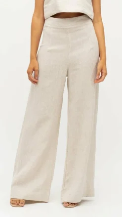 Fashion Allied Bottoms^Karah Pants - Oatmeal