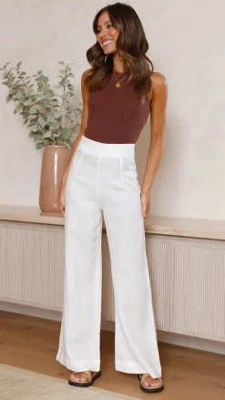 Fashion Allied Sets|Bottoms^Karah Pants - White