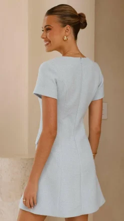 Style State Dresses|Mini^Karen Tweed Mini Dress - Blue