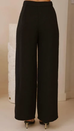 Style State Sets|Bottoms^Karrina Tweed Button Up Vest and Pants Set - Black