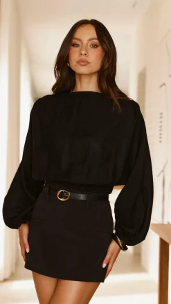 YH AND CO Tops^Katara Off Shoulder Top - Black