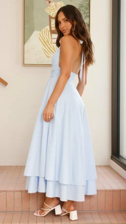 SASHA (BNE) Dresses|Maxi^Kathy Halter Neck Maxi Dress - Light Blue