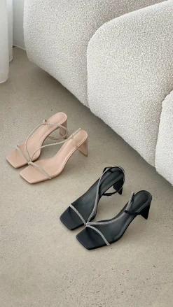Billini Billini^Kaye Heels - Nude Diamante