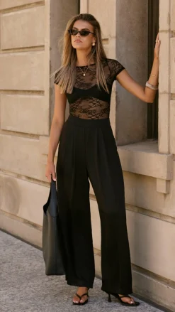 Amore Agencies Tops^Kaylee Lace Top - Black