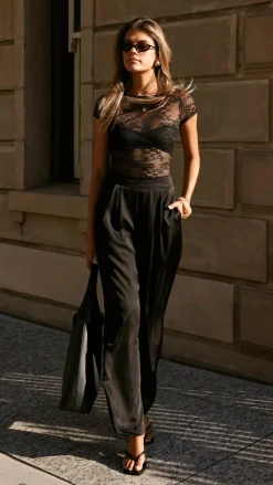 Amore Agencies Tops^Kaylee Lace Top - Black