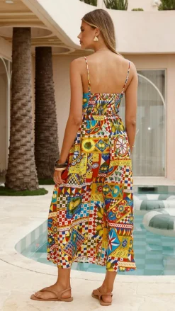 Prem Group Dresses|Midi^Kelani Luxe Midi Dress - Phaedra Print