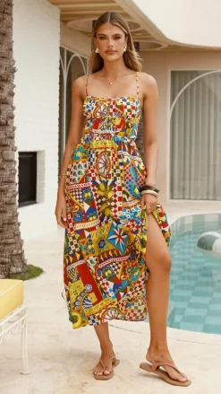 Prem Group Dresses|Midi^Kelani Luxe Midi Dress - Phaedra Print