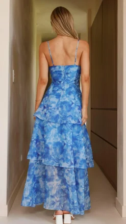 SASHA (BNE) Dresses|Maxi^Kelli Maxi Dress - Blue Floral