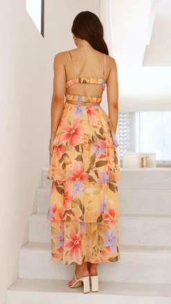 SASHA (BNE) Sale Dresses^Kelli Maxi Dress - Yellow Floral
