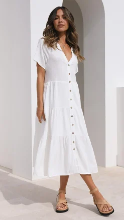 Desire Dresses|Midi^Kimberly Midi Dress - White