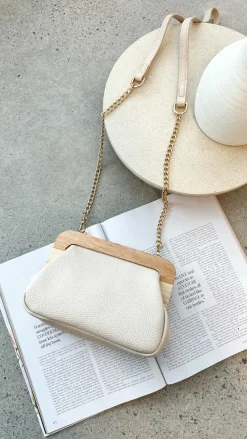 Adorne Bags^Kimmi Timber Frame Clutch - Nude