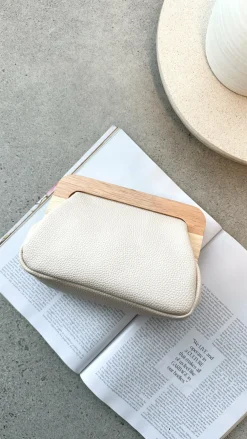 Adorne Bags^Kimmi Timber Frame Clutch - Nude
