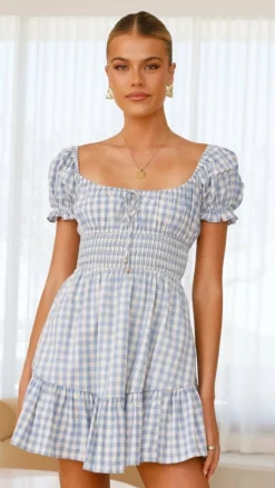 SASHA (BNE) Sale Dresses^Kori Mini Dress - Blue Check