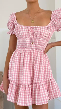 SASHA (BNE) Sale Dresses^Kori Mini Dress - Pink Check
