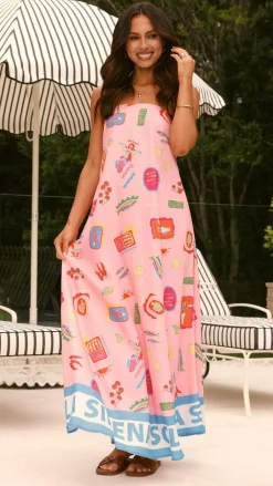 By Frankie Sale Dresses^La Sirena Strapless Maxi Dress - Pink Soleil