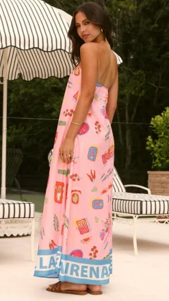 By Frankie Sale Dresses^La Sirena Strapless Maxi Dress - Pink Soleil