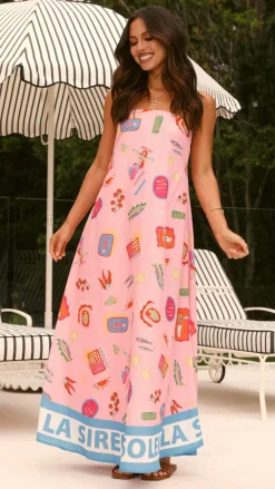 By Frankie Sale Dresses^La Sirena Strapless Maxi Dress - Pink Soleil